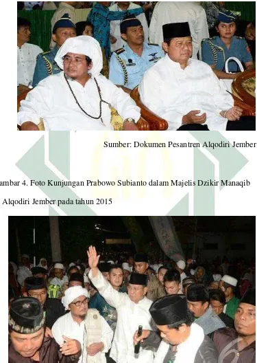 Gambar 4. Foto Kunjungan Prabowo Subianto dalam Majelis Dzikir Manaqib 