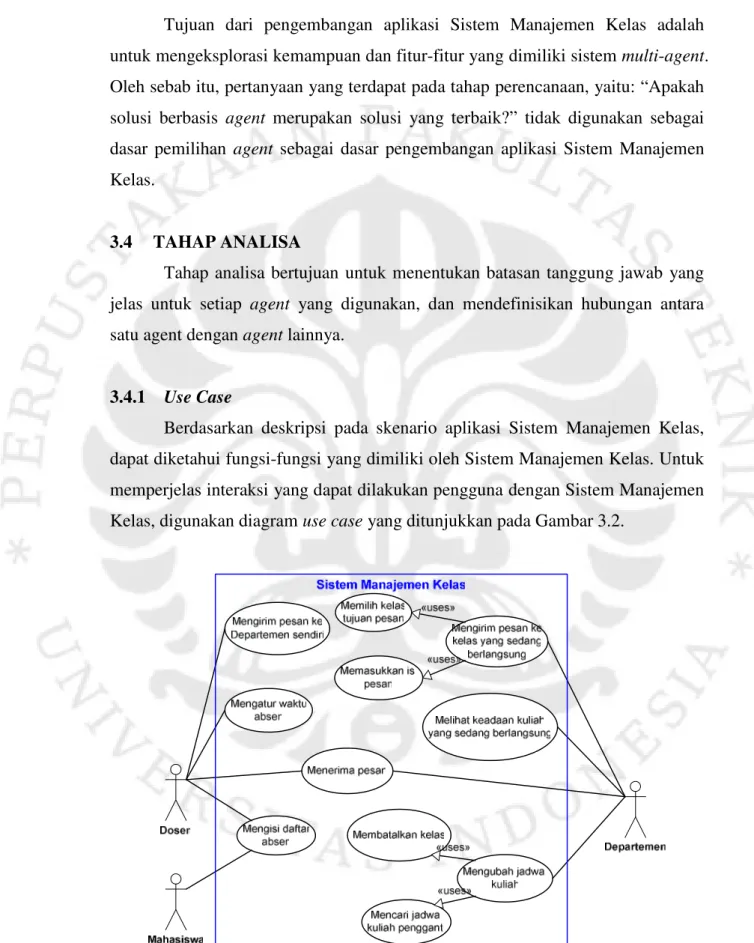Gambar 3.2. Diagram use case untuk Sistem Manajemen Kelas 