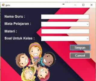 Gambar 2. form awal 