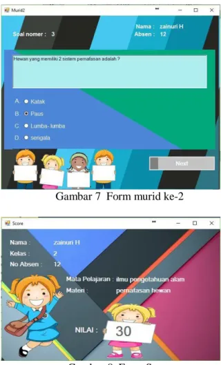 Gambar 7  Form murid ke-2 