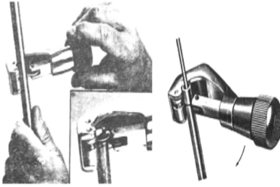 Gambar 2.3 Proses peletakkan pipa pada tubing cutter 