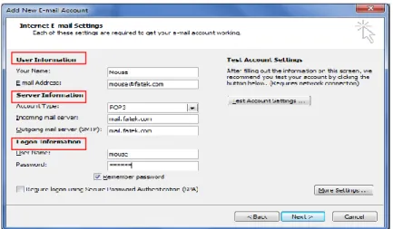 Gambar 4.8. Add Account E-mail Mouse (POP3) 