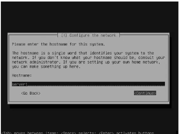 Gambar 4.12 Instalasi Ubuntu 7.10 – Select Hostname 