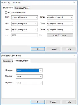 Gambar 3.4 Pengaturan pada Boundary Condition sebelum  menjalankan simulasi 