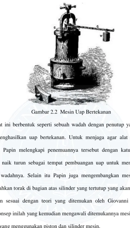 Gambar 2.2  Mesin Uap Bertekanan 