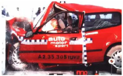 Gambar 2.1 Uji crashworthiness pada mobil (Auto Motor und Sport spezial 1992, photo H.P