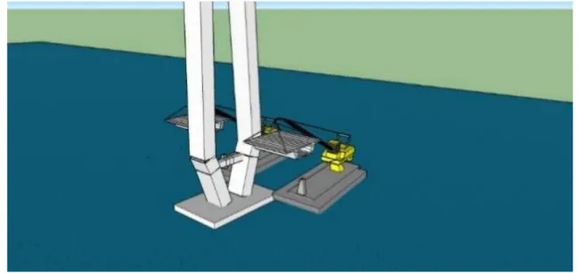 Gambar 3. Sketsa pemasangan dek menggunakan traveling crane  4.  Tahap Keempat 