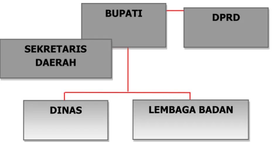 Gambar 10.1. Keorganisasian Pemerintah Kabupaten 