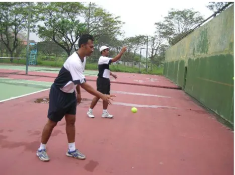 Gambar melempar dan menangkap bola  (Sumber: dokumen pribadi) 