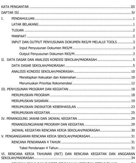 Tabel Pendanaan 4 Tahun ......................................................................