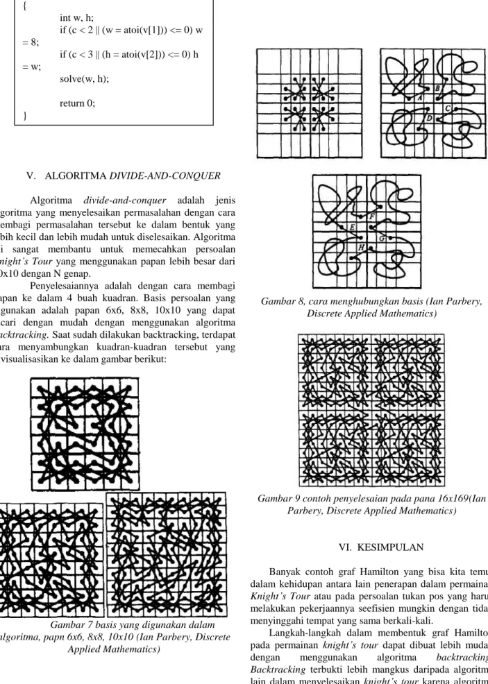 Gambar 7 basis yang digunakan dalam  algoritma, papn 6x6, 8x8, 10x10 (Ian Parbery, Discrete 