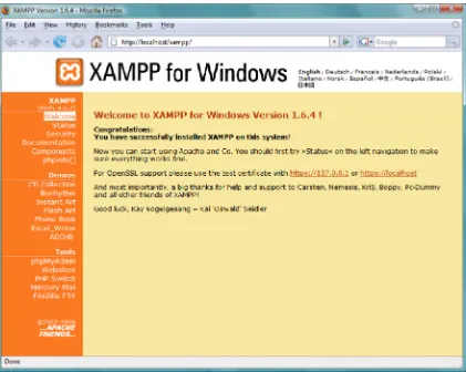Gambar 4.11Welcome screen XAMPP