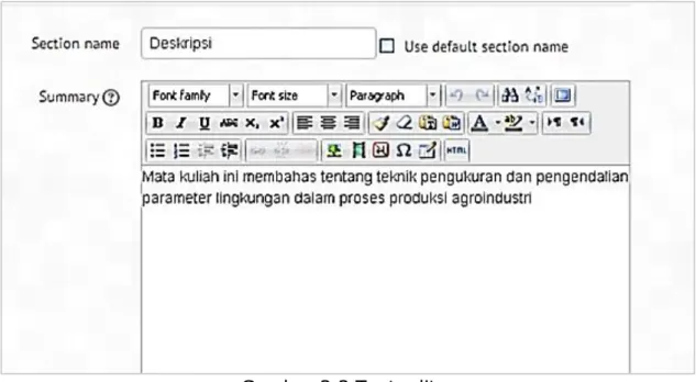 Gambar 3.3 Text editor 