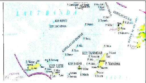 Gambar 2 : Peta Wilayah Hukum Pengadilan Agama Tual 