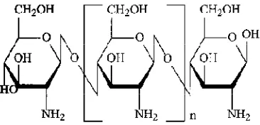 Gambar 2.1. Struktur kimia kitosan 