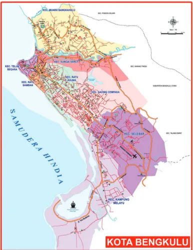 Gambar Peta Kota Bengkulu