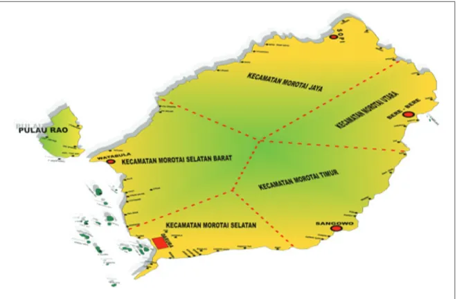 Gambar Peta Kabupaten Kepulauan Morotai