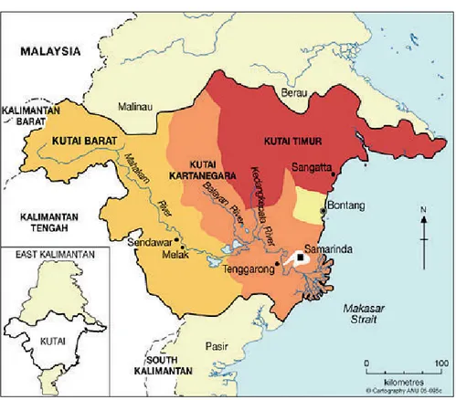Gambar 1. Peta Kabupaten Kutai Timur