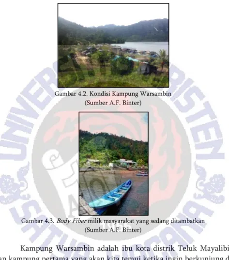 Gambar 4.2. Kondisi Kampung Warsambin  (Sumber A.F. Binter) 