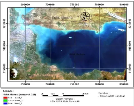 Gambar 2. Area penelitian di perairan Selat Madura 