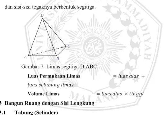 Gambar 7. Limas segitiga D.ABC 