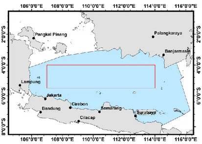 Gambar 1. Batas perairan Laut Jawa (WPP-NRI 712)
