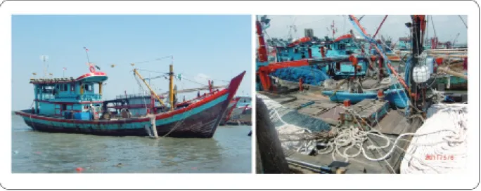 Gambar 6. Salah Satu Jenis Kapal dan Alat Penangkap Ikan yang Digunakan Nelayan di PPS Belawan, Tahun 2011.