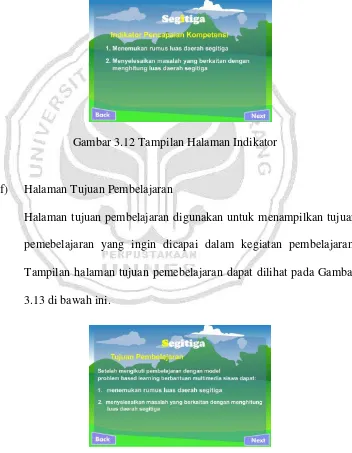 Gambar 3.12 Tampilan Halaman Indikator 