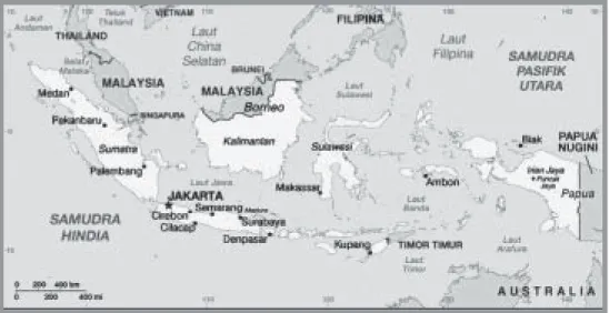 Gambar 1.1 Peta wilayah Indonesia Sumber: www.wikipedia.com