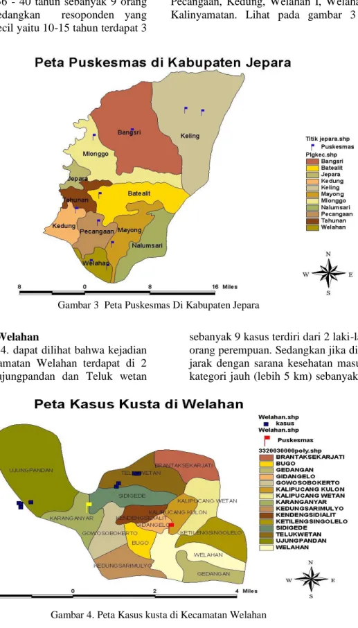 Gambar 3  Peta Puskesmas Di Kabupaten Jepara 