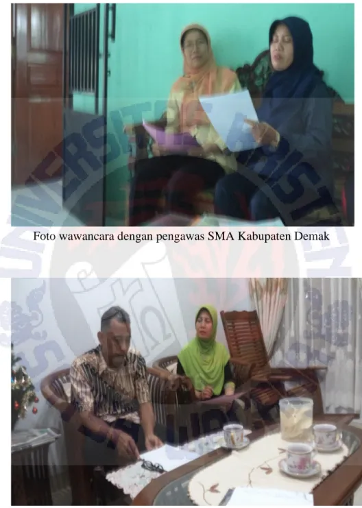 Foto wawancara dengan pengawas SMA Kabupaten Demak 