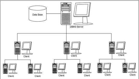 Gambar 2.8 Sistem Client-Server Kompleks  ( Sumber : Fat [3] ) 