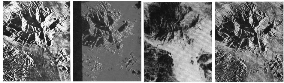 Gambar 2.18Citra Radar dan Citra Landsat, Gurun Pasir Mojave di Dekat Amboy California, Skala 1:310.000