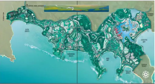 Gambar 3.2 Peta Lokasi Penelitian: Kawasan Pariwisata Kuta, Seger, Aan dan  sekitarnya (Kawasan Mandalika Resort) 