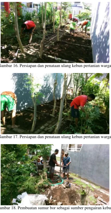 Gambar 16. Persiapan dan penataan ulang kebun pertanian warga 