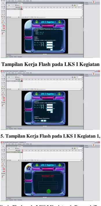 Gambar 4. Tampilan Kerja Flash pada LKS I Kegiatan 1, Frame 2 