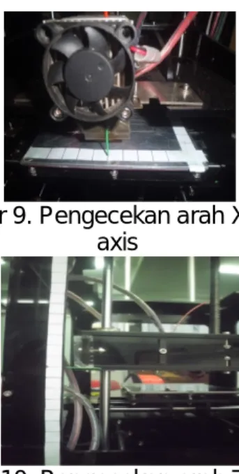 Gambar 9. Pengecekan arah X dan Y  axis 