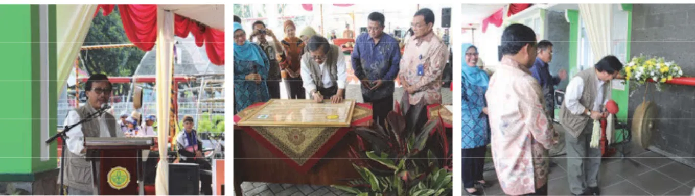 Gambar 25. Kegiatan peresmian gedung UPBS Agroinovasi Badan Litbang Pertanian oleh Kepala Balitbangtan  di Balitkabi, 9 Juni 2014