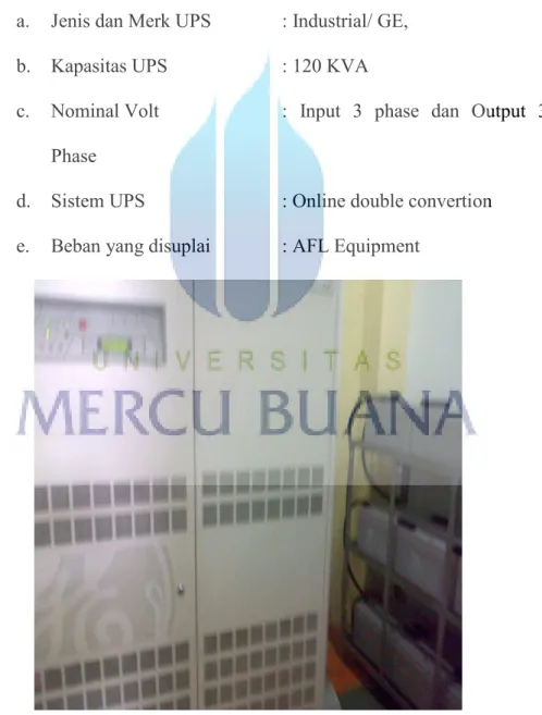 Gambar 4.3  : UPS GE 120 KVA 