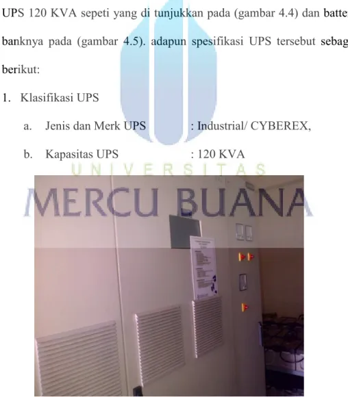 Gambar 4.4 : UPS CYBEREX 120 KVA 