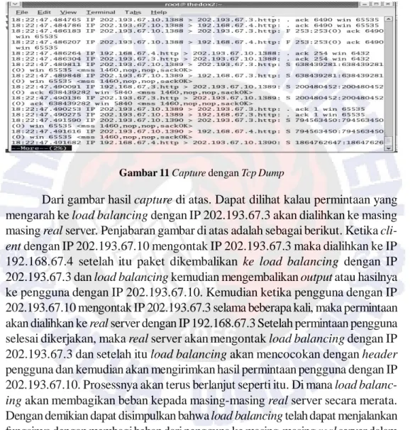 Gambar 11 Capture dengan Tcp Dump