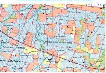 Gambar 1.12 Peta lokasi pertanian daerah Sleman.