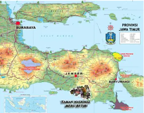 Gambar 1.  Lokasi TNMB di Jawa Timur