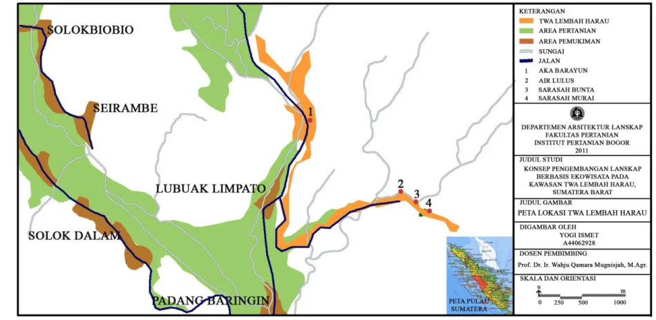 Gambar 1 Peta Lokasi TWA Lembah Harau