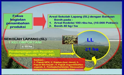 Gambar 7. Kerangka pelaksanaan SL-PTT Kedelai  