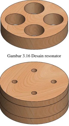 Gambar 3.16 Desain resonator 
