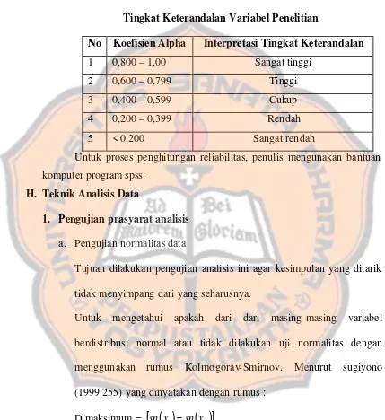 Tabel 3.7 