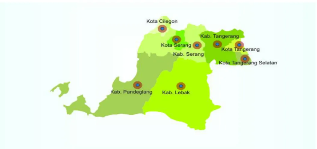 Gambar 1.1   Peta Provinsi Banten 