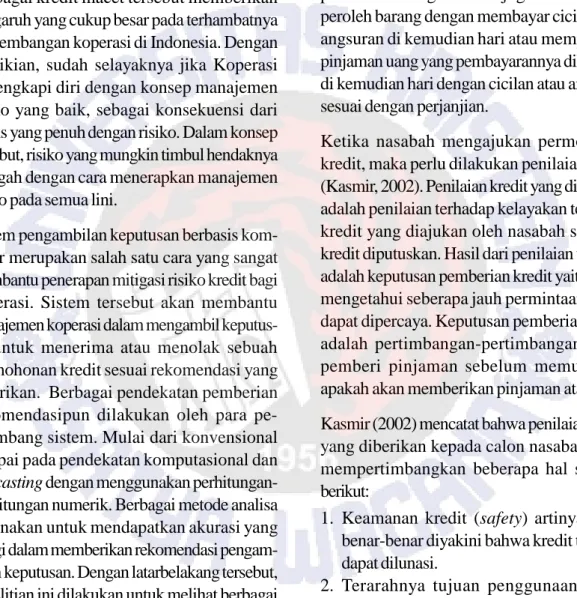 Tabel 1. Jumlah Kredit Macet