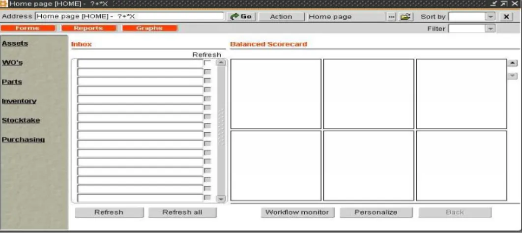 Gambar 4.2 Menu Purchasing pada Links Bar Logistic Administrator  Sumber: Data Stream 7i PT